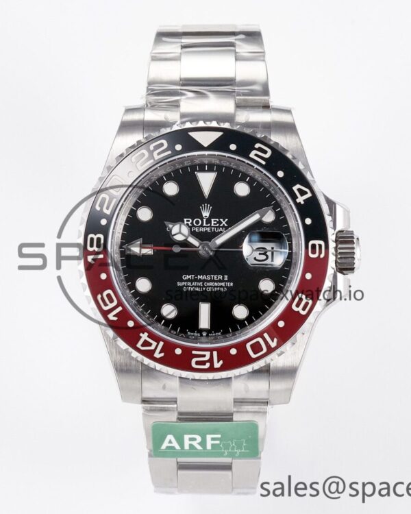 GMT-Master II 126710 LNRO Black/Red Ceramic 904L ARF reference-accurate on Oyster Bracelet SH3285 CHS V3 — custom-built watch