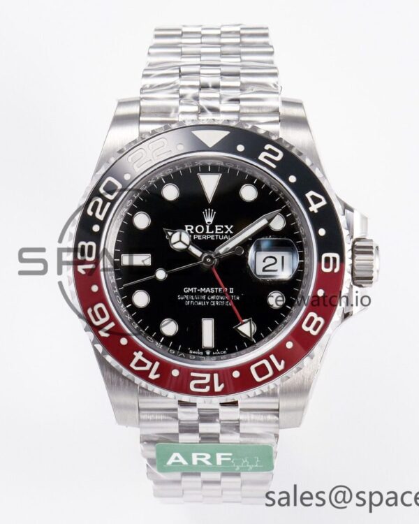 GMT-Master II 126710 LNRO Black/Red Ceramic 904L ARF reference-accurate on Jubilee Bracelet SH3285 CHS V3 — custom-built watch