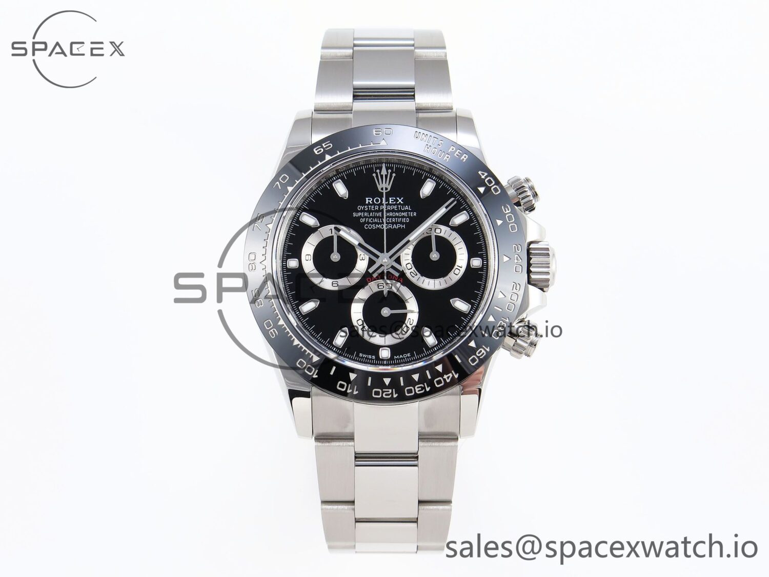 DAYTONA 116500 APSF reference-accurate BLACK DIAL ON SS BRACELET SH4130 — custom-built watch