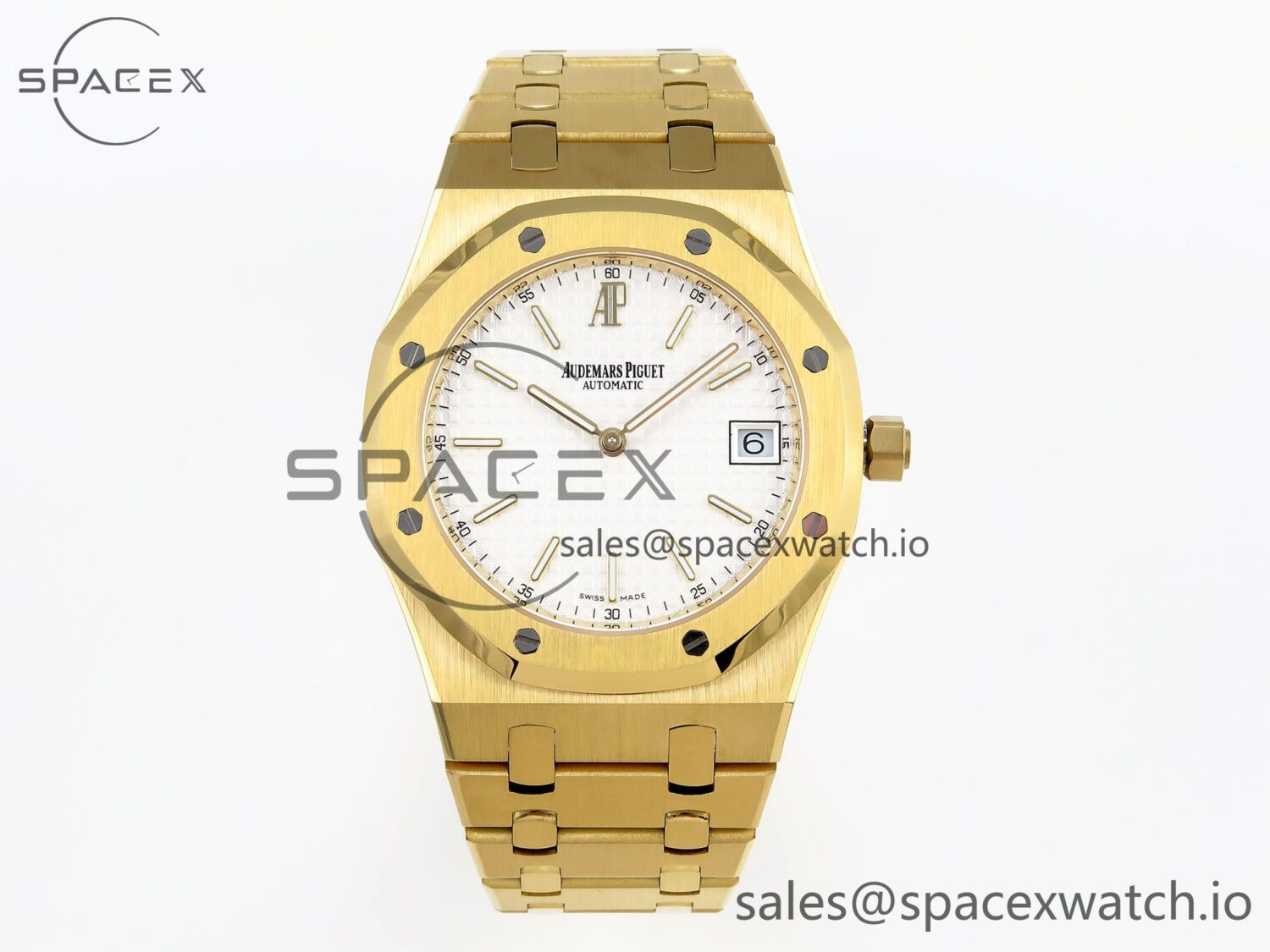 Audermars Piguet Royal Oak 39mm 15202 YG IPF reference-accurate White Textured Dial on YG Bracelet A2121 — custom-built watch