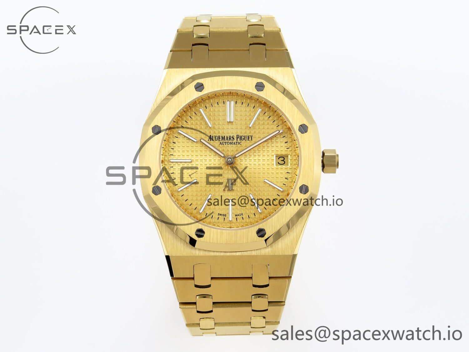 Audermars Piguet Royal Oak 39mm 15202 YG IPF reference-accurate YG Textured Dial on YG Bracelet A2121 — custom-built watch