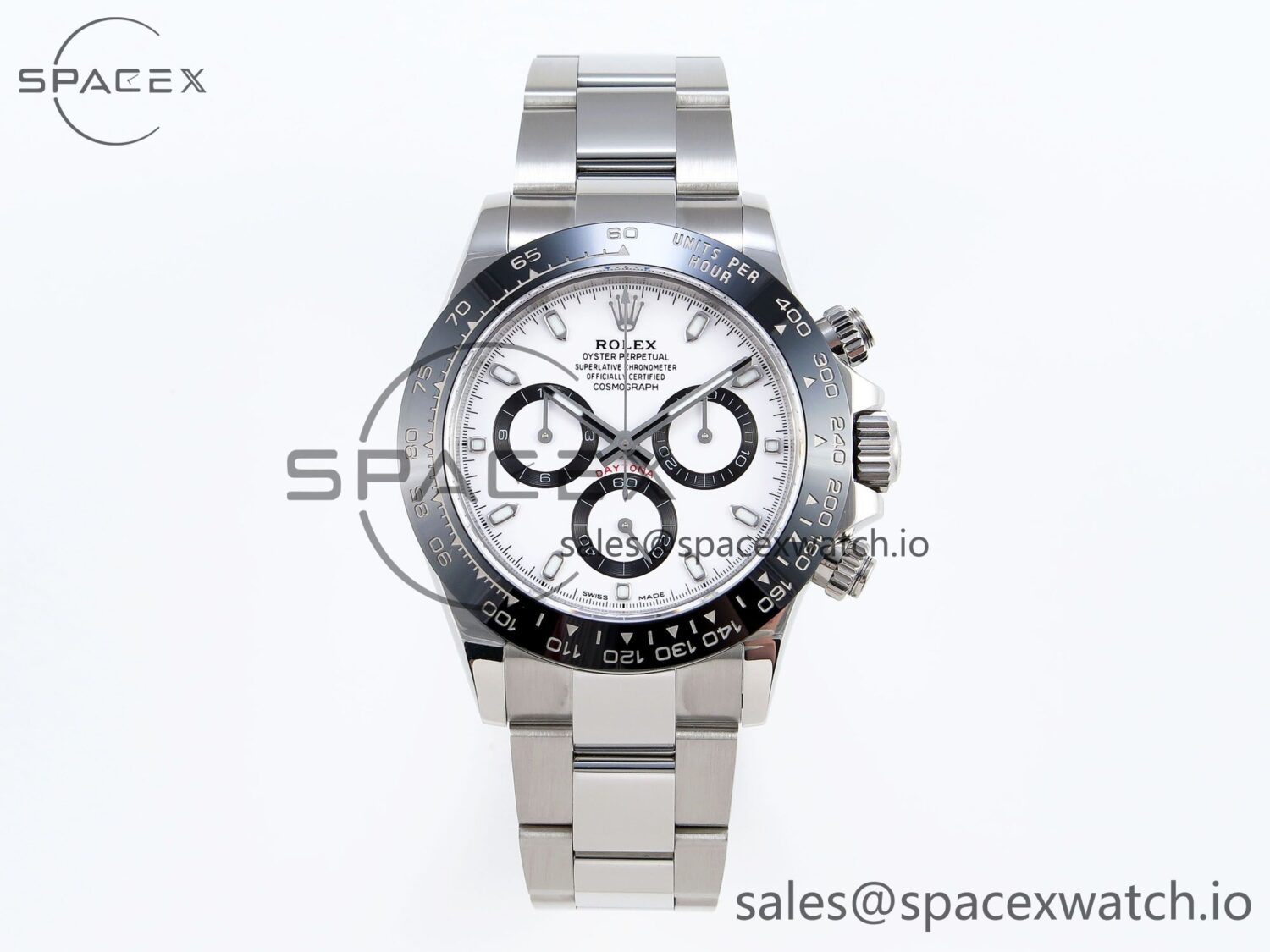ROLEX DAYTONA 116500 APSF reference-accurate WHITE DIAL ON SS BRACELET SH4130 — custom-built watch