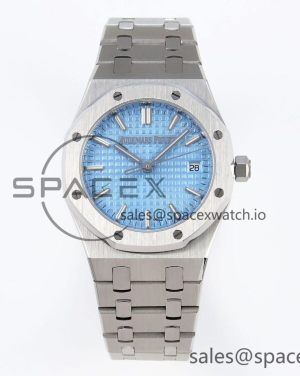 AUDEMARS PIGUET ROYAL OAK 34MM SS BF BEST EDITION ICE BLUE DIAL ON SS BRACELET A5800 — custom-built watch