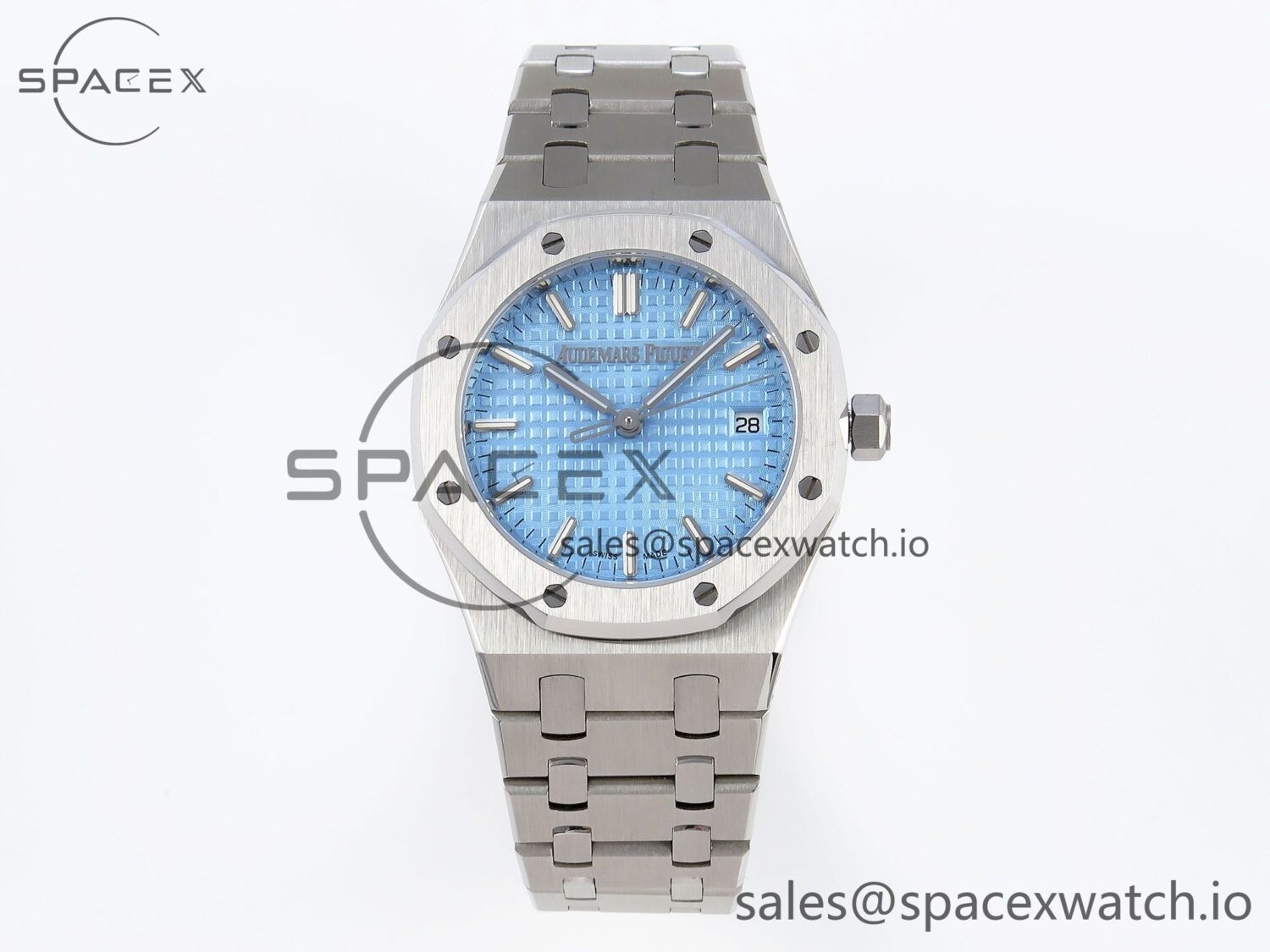 AUDEMARS PIGUET ROYAL OAK 34MM SS BF BEST EDITION ICE BLUE DIAL ON SS BRACELET A5800 — custom-built watch