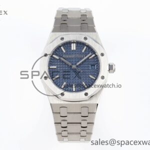 AUDEMARS PIGUET ROYAL OAK 34MM SS BF BEST EDITION BLUE DIAL ON SS BRACELET A5800 — custom-built watch