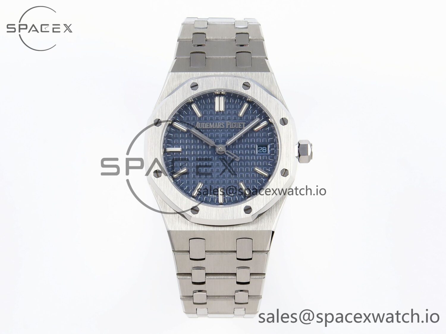AUDEMARS PIGUET ROYAL OAK 34MM SS BF BEST EDITION BLUE DIAL ON SS BRACELET A5800 — custom-built watch