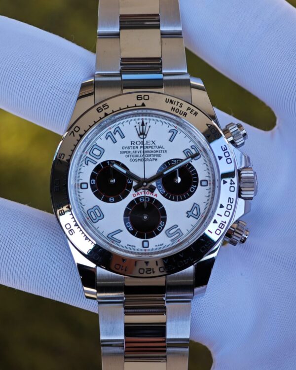 Rolex Daytona 116509, VS factory weighted full watch 180g, Arabic numeral panda dial, Shanghai 4130 integrated movement — custom-built watch