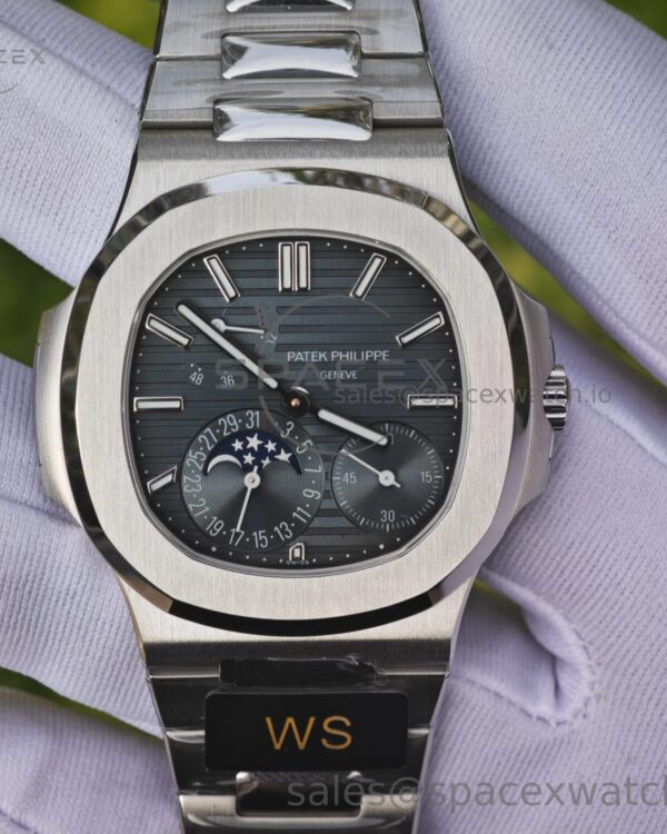 WS factory Patek Philippe Nautilus Blue Plate 5712316L stainless steel case and strap, Dandong 240 integrated movement — custom-built watch