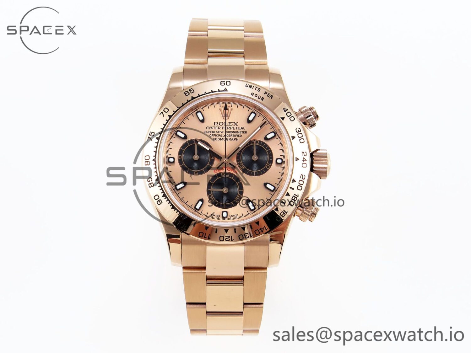 Rolex Daytona 116505 RG OMF Best Edition RG/Black Dial on RG Bracelet A7750 (Slim Movement) — custom-built watch