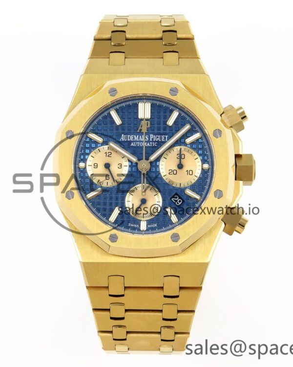 Audermars Piguet Royal Oak Chrono 26331 YG IPF reference-accurate Blue/YG Dial on YG Bracelet A7750 — custom-built watch
