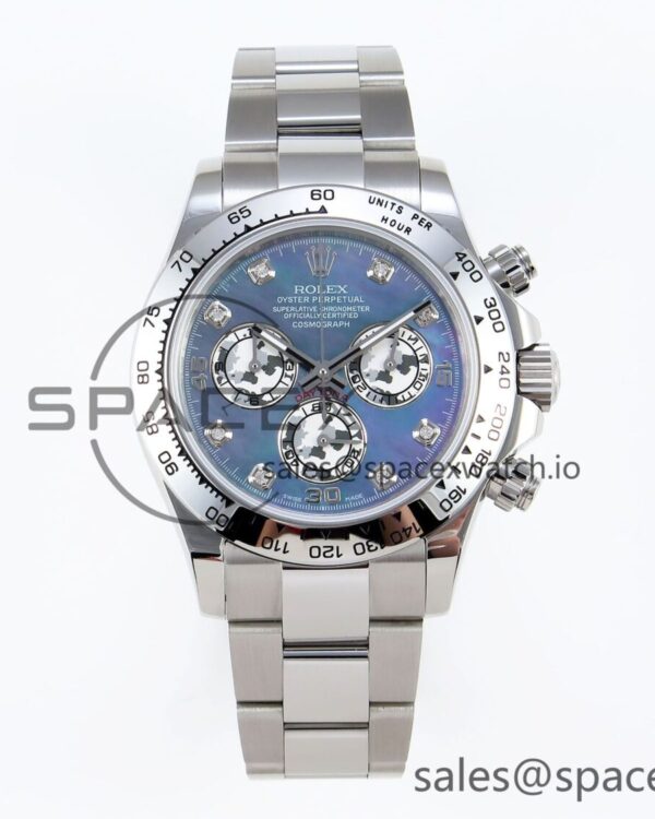 Rolex Daytona 116509 SS OMF Best Edition Blue MOP Dial on SS Bracelet A7750 (Slim Movement) — custom-built watch