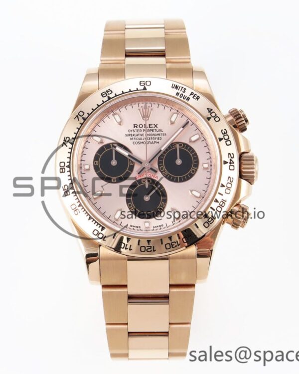 Rolex Daytona 116505 KING reference-accurate Sundust/Black Dial on RG Bracelet SA4130 — custom-built watch