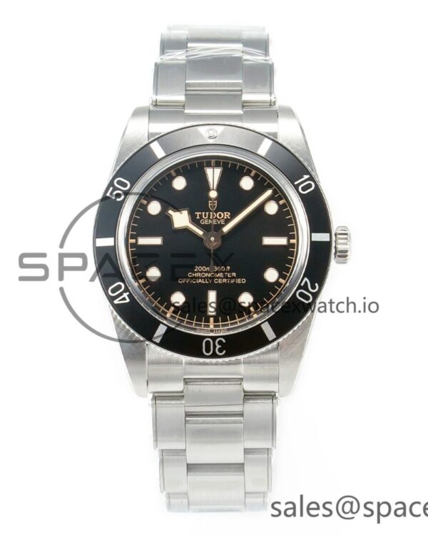 Black Bay 54 37mm SS ZF reference-accurate Black Dial on SS Bracelet A2824 — custom-built watch