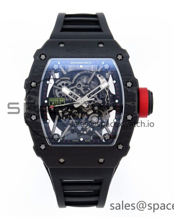 Richard Mille RM035 BLACK CARBON SONIC BEST EDITION SKELETON DIAL ON BLACK RUBBER STRAP build RMUL2 — custom-built watch