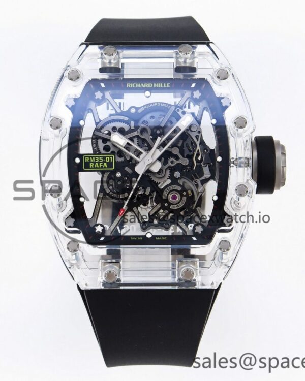 Richard Mille RM035 Transparent SONIC Best Edition Skeleton Dial on Black Nylon Strap build RMUL2 — custom-built watch