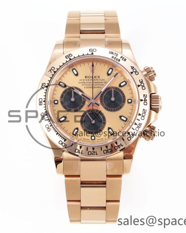 Rolex Daytona 116505 KING reference-accurate RG/Black Dial on RG Bracelet SA4130 — custom-built watch