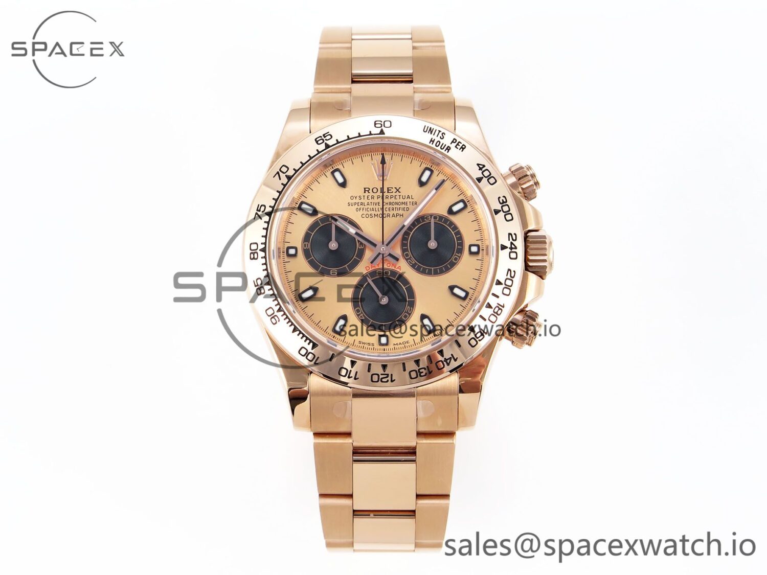 Rolex Daytona 116505 KING reference-accurate RG/Black Dial on RG Bracelet SA4130 — custom-built watch