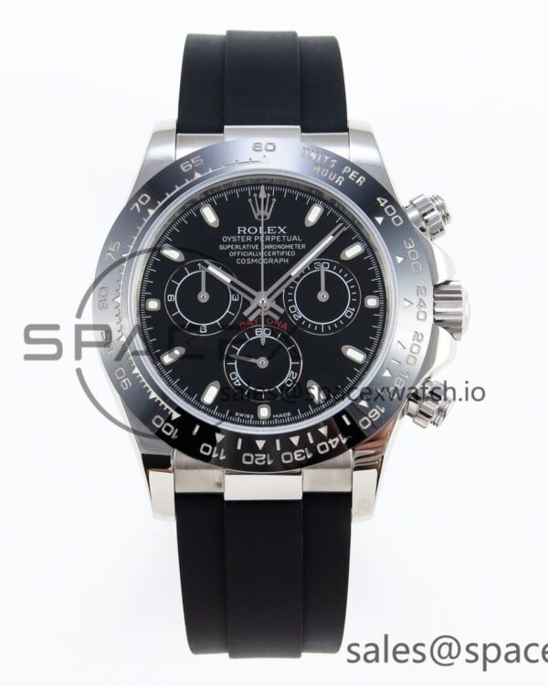 Rolex Daytona 116519 SS OMF Best Edition Black Dial on Oysterflex Strap A7750 (Slim Movement) — custom-built watch