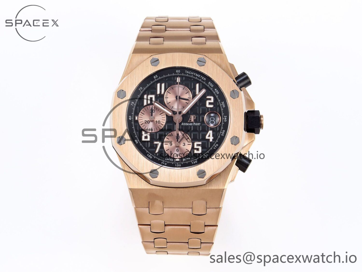 Audemars Piguet Royal Oak Offshore 42mm RG/RG Black/Gold APF A3126 — custom-built watch