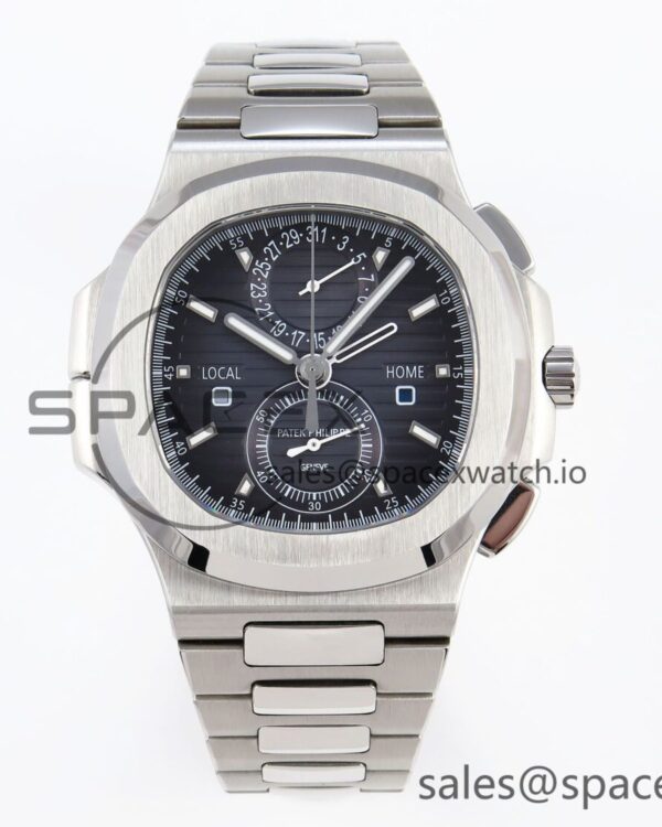 Patek Philippe Nautilus 5990 SS SPPF reference-accurate Gray Dial on SS Bracelet A28-520 build — custom-built watch