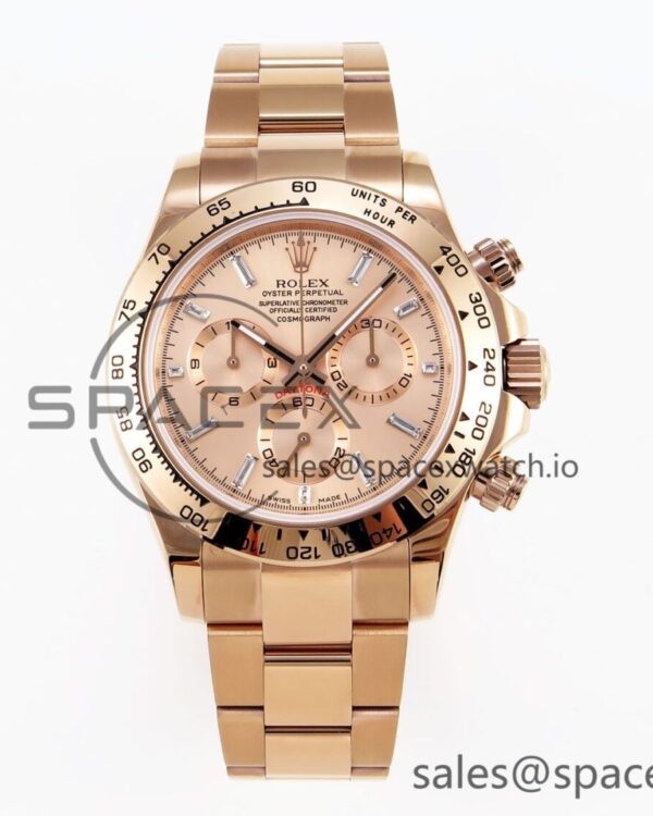 Rolex Daytona 116505 RG OMF Best Edition RG Crystal Dial on RG Bracelet A7750 (Slim Movement) — custom-built watch