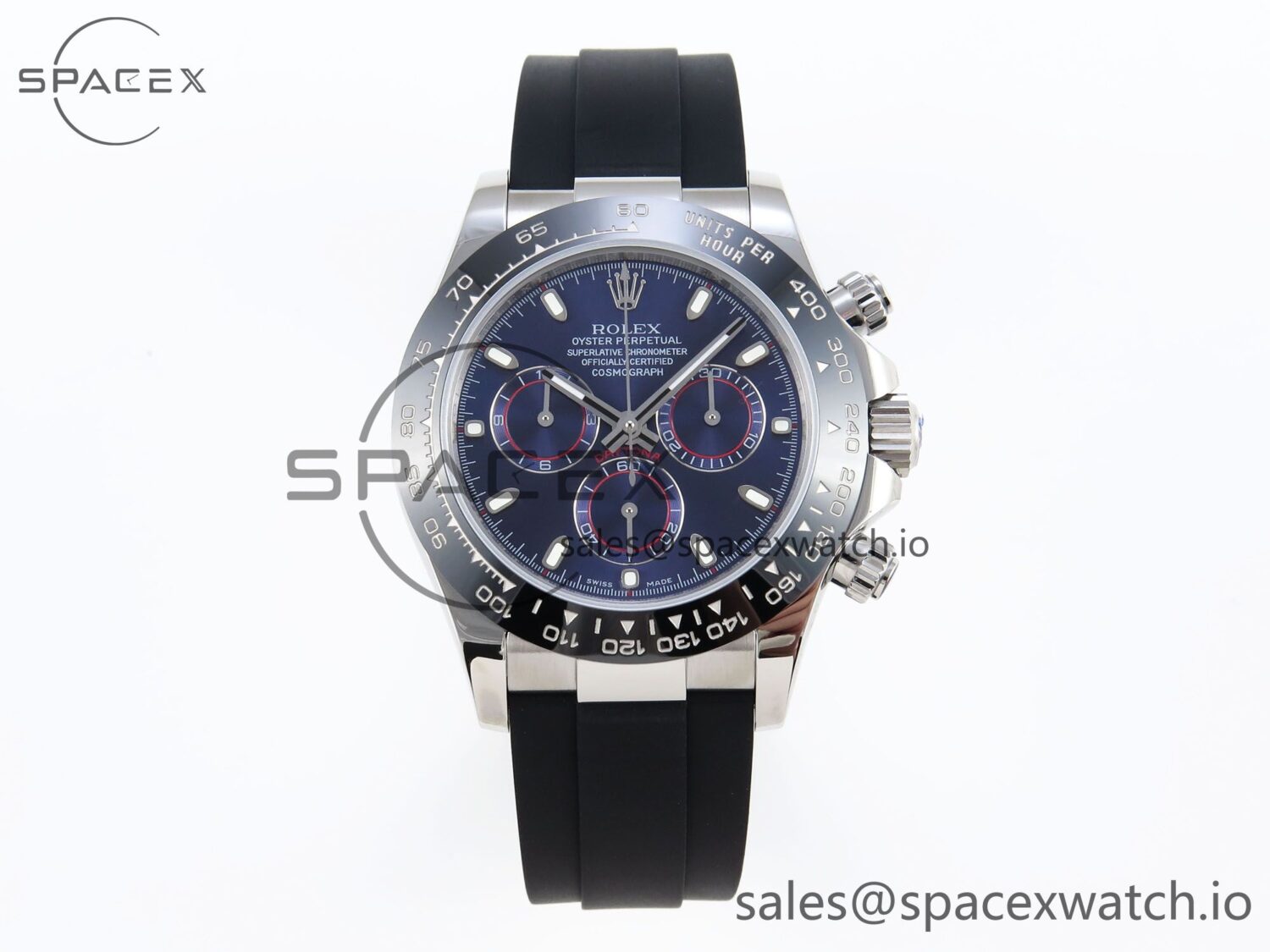 Rolex Daytona 116519 SS OMF Best Edition Blue Dial on Oysterflex Strap A7750 (Slim Movement) — custom-built watch