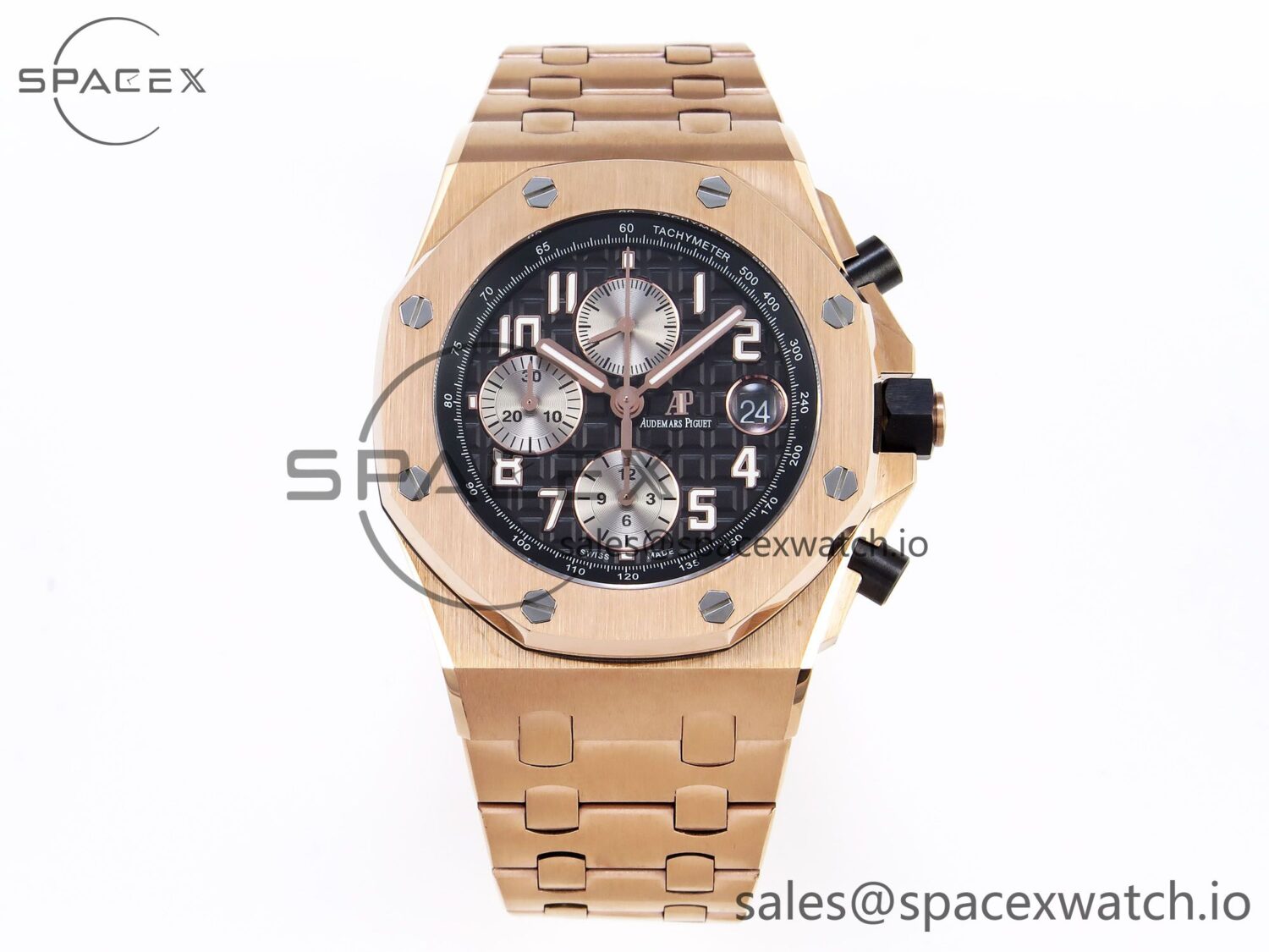 Audemars Piguet Royal Oak Offshore 42mm RG/RG Black/Num APF A3126 — custom-built watch
