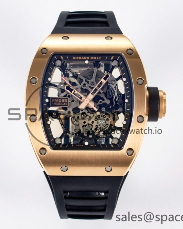 RM035-02 RG SONIC Best Edition Skeleton Dial on Black Rubber Strap build RMUL1 — custom-built watch