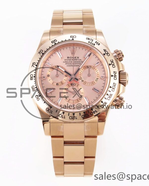 Rolex Daytona 116505 KING reference-accurate RG Crystal Dial on RG Bracelet SA4130 — custom-built watch