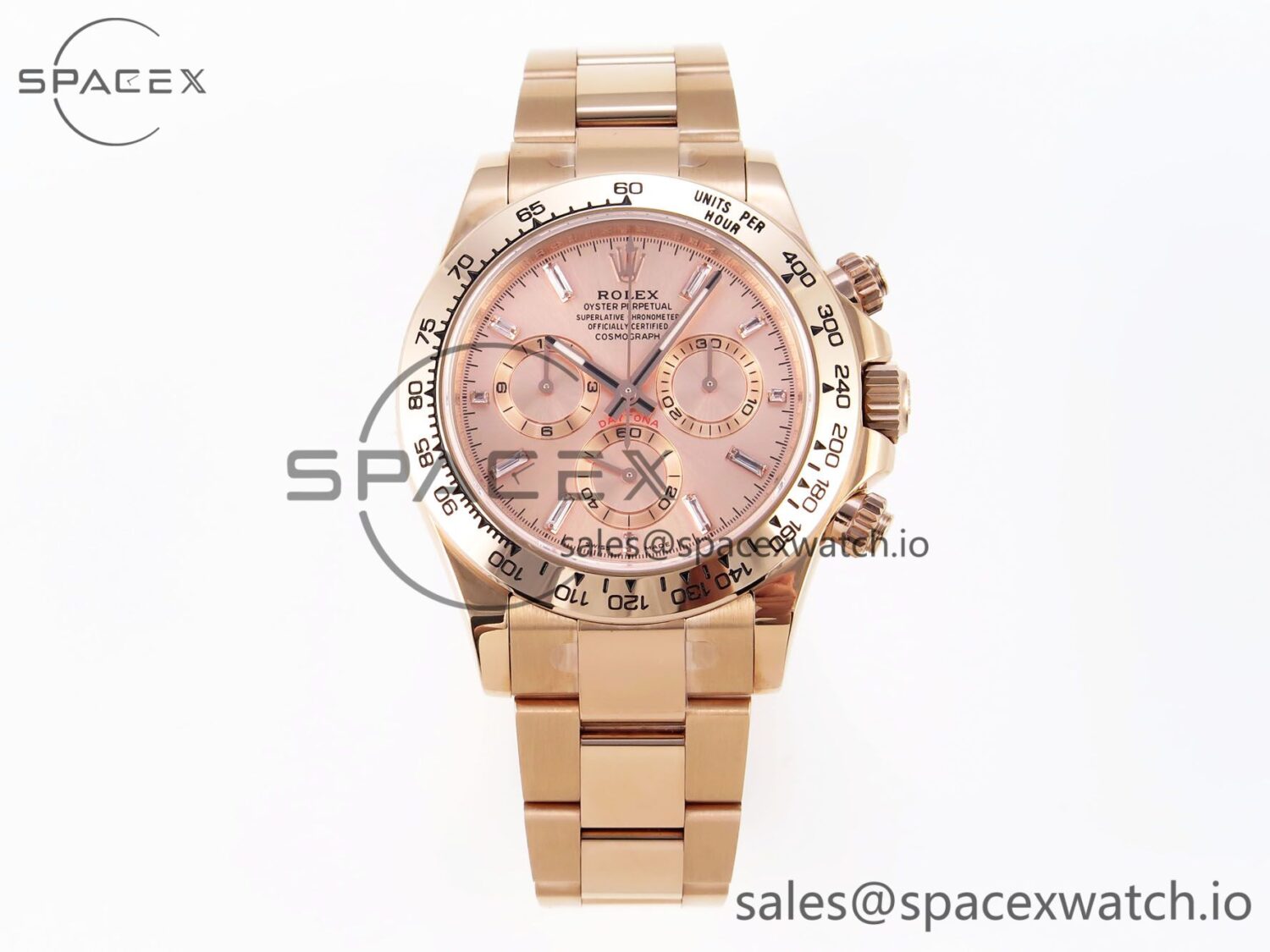 Rolex Daytona 116505 KING reference-accurate RG Crystal Dial on RG Bracelet SA4130 — custom-built watch