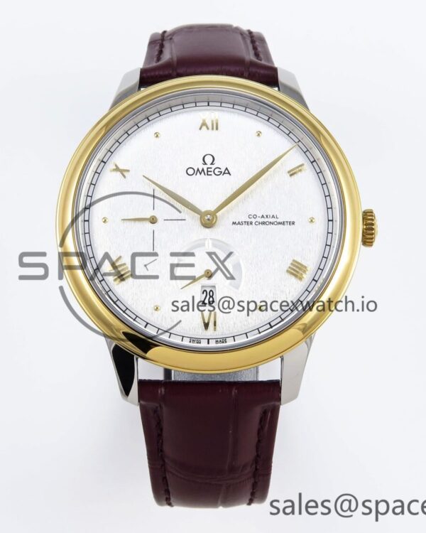 Omega De Ville Power Reserve YG MKF reference-accurate White Dial on Brown Leather Strap A8810 — custom-built watch