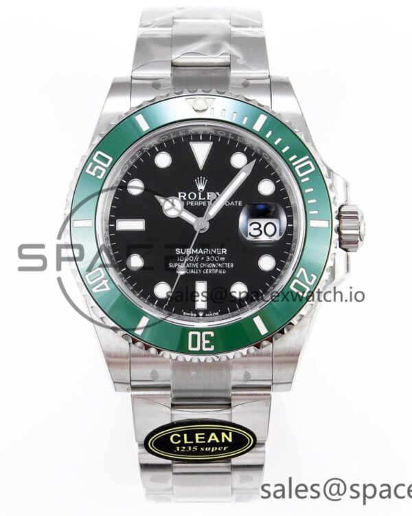 Rolex Submariner 41mm 126610 LV Kermit 904L Steel Clean reference-accurate VR3235 — custom-built watch