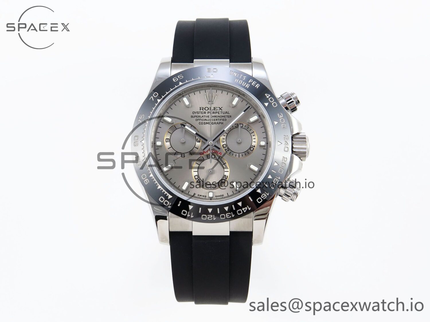 Rolex Daytona 116519 SS OMF Best Edition Gray Dial on Oysterflex Strap A7750 (Slim Movement) — custom-built watch