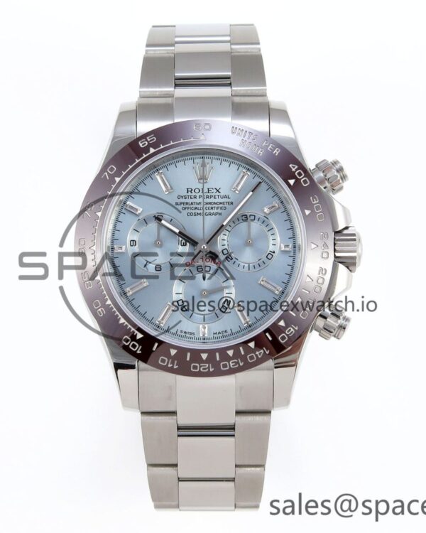 Rolex Daytona 116506 SS OMF Best Edition Ice Blue Crystal Dial on SS Bracelet A7750 (Slim Movement) — custom-built watch