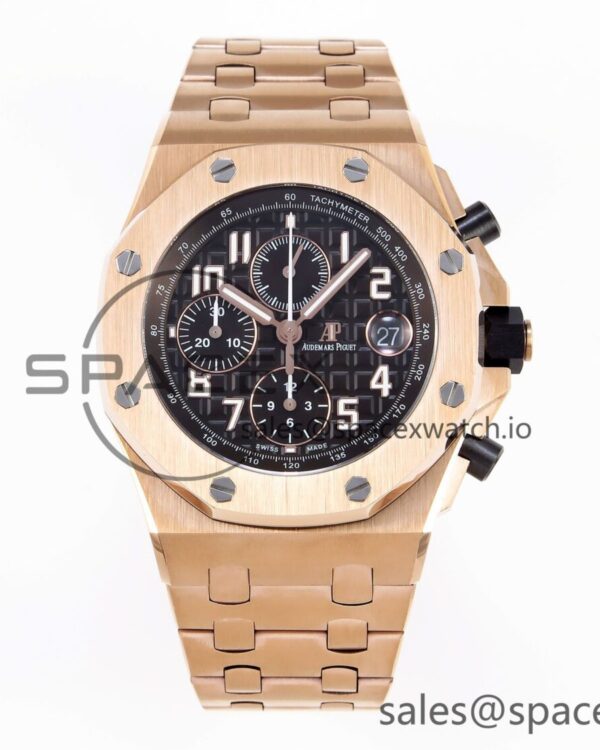 Audemars Piguet Royal Oak Offshore 42mm RG/RG Black/Num APF A3126 — custom-built watch