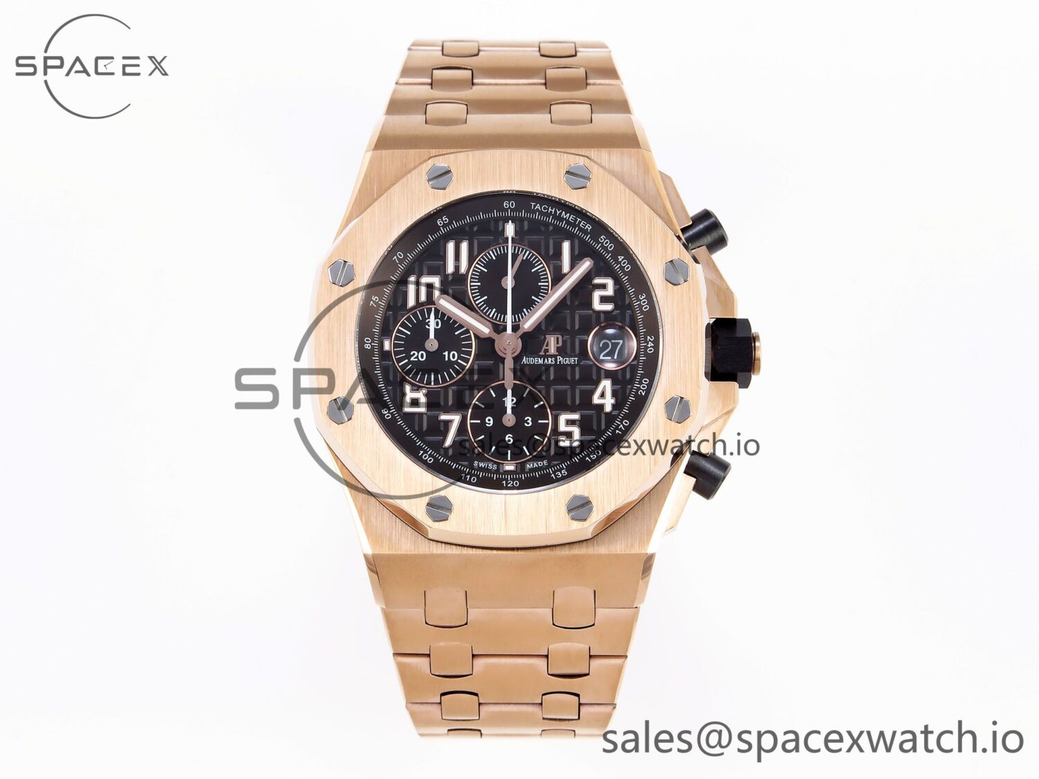 Audemars Piguet Royal Oak Offshore 42mm RG/RG Black/Num APF A3126 — custom-built watch