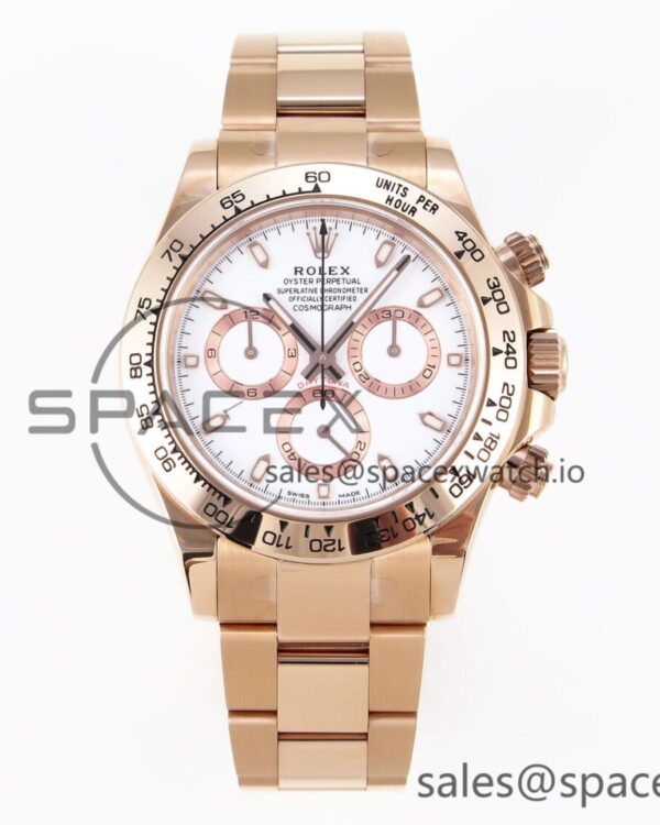 Rolex Daytona 116505 KING reference-accurate Black/RG Dial on RG Bracelet SA4130 — custom-built watch