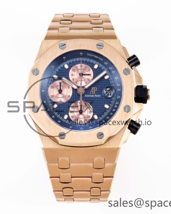 Audemars Piguet Royal Oak Offshore 42mm RG/RG Blue/Gold APF A7750 — custom-built watch