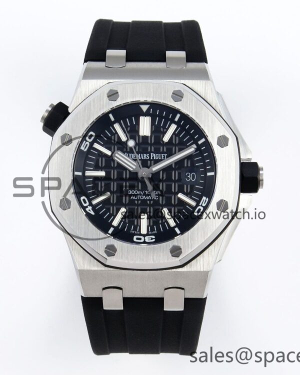 Audermars Piguet Royal Oak Offshore Diver 15710 IPF reference-accurate Black Dial on Black Rubber Strap SA3120 hand-finished build — custom-built watch