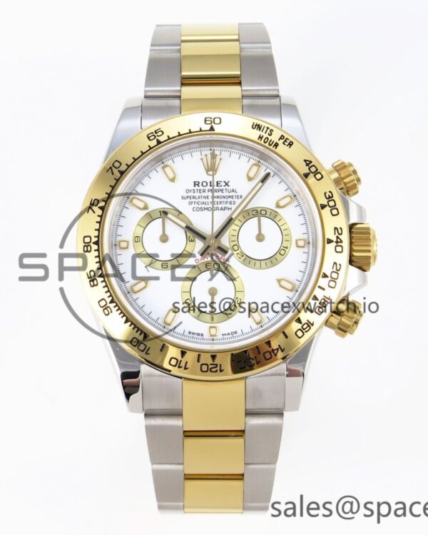 Rolex Daytona 116503 KING reference-accurate White Dial on SS/YG Bracelet SA4130 — custom-built watch