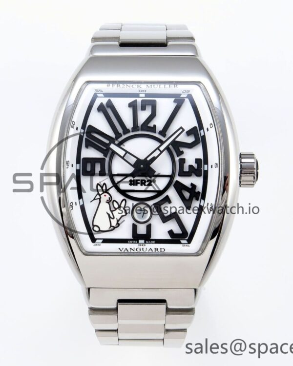Franck Muller Vanguard SS ABF Best Edition White Dial on SS Bracelet A2824 — custom-built watch