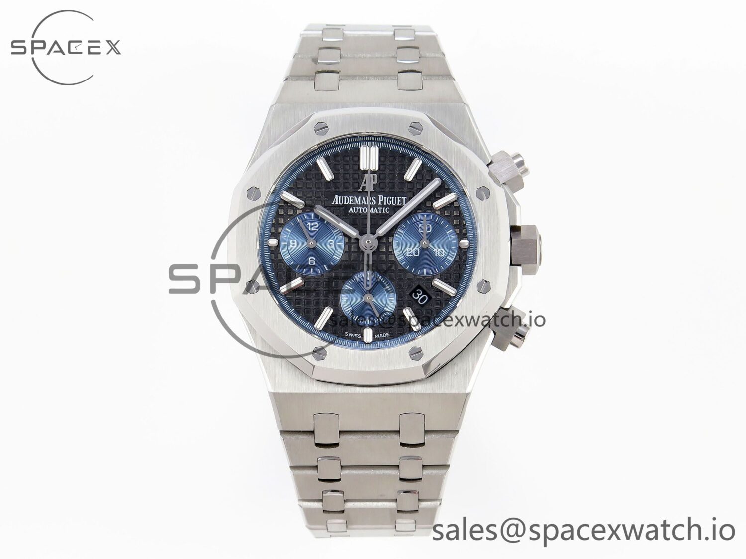 Audermars Piguet Royal Oak Chrono 26331 SS IPF reference-accurate Gray/Blue Dial on SS Bracelet A7750 — custom-built watch