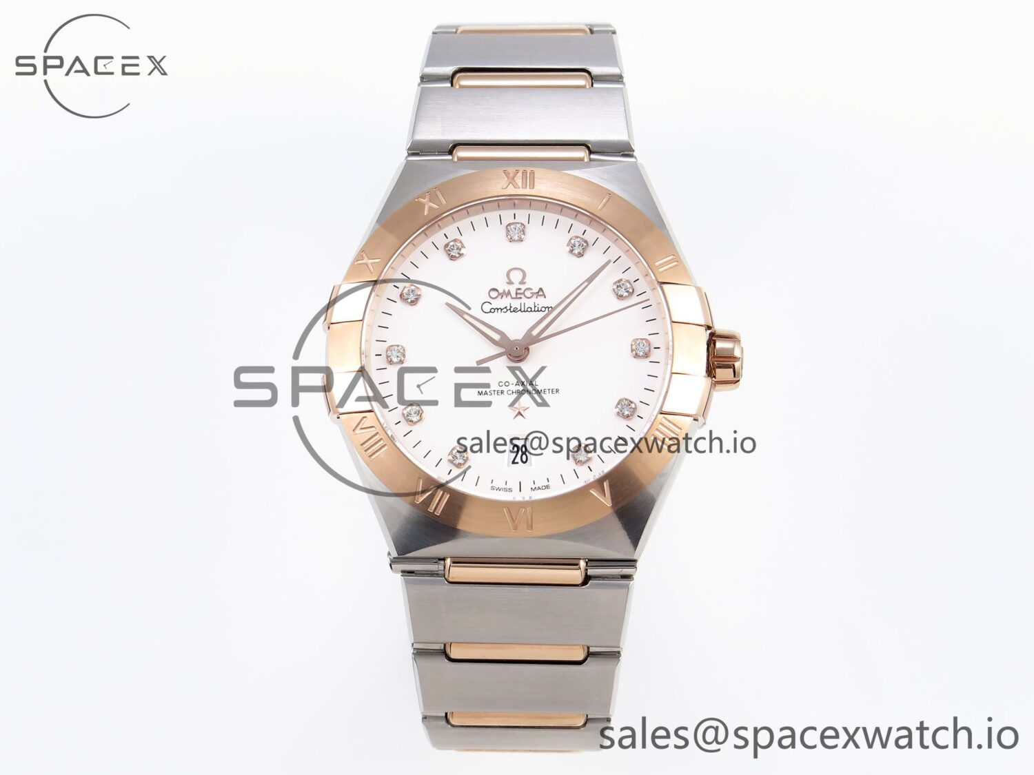 Omega Constellation 39mm SS/YG ASWF reference-accurate YG Diamonds Dial on SS/YG Bracelet A8800 — custom-built watch