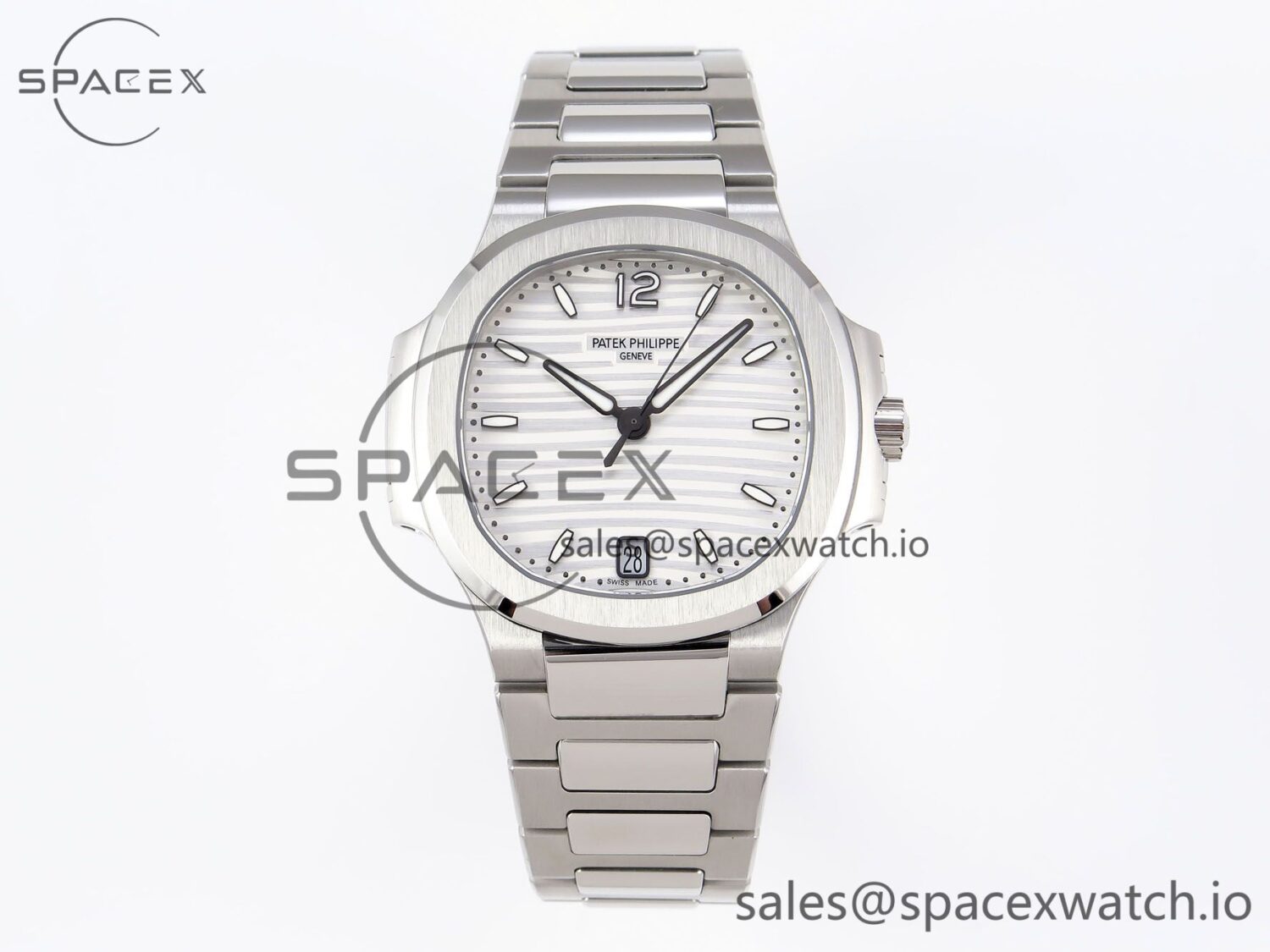 PATEK PHILIPPE NAUTILUS 7118 LADIES SS PPF reference-accurate WHITE DIAL ON SS BRACELET 324CS — custom-built watch