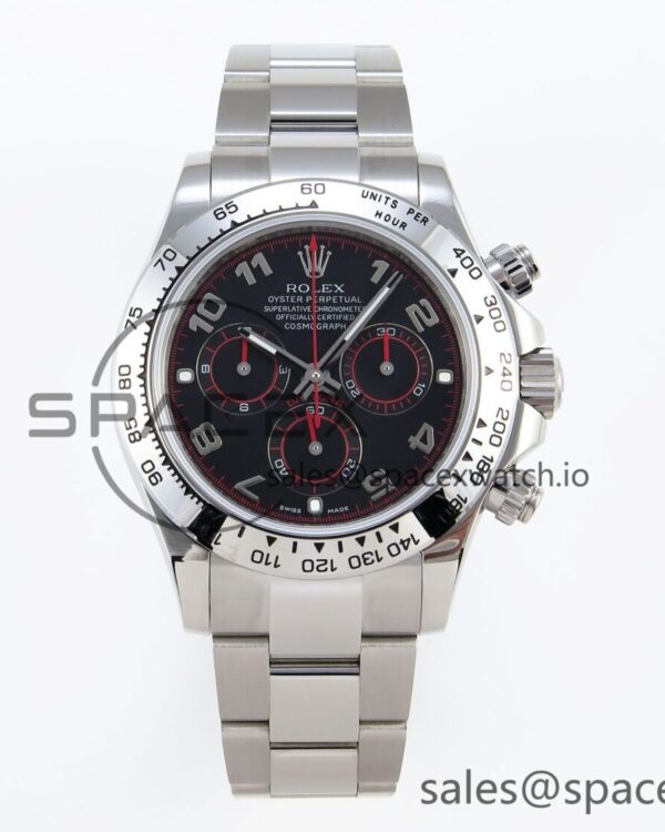 Rolex Daytona 116509 SS OMF Best Edition Black Numeral Dial on SS Bracelet A7750 (Slim Movement) — custom-built watch