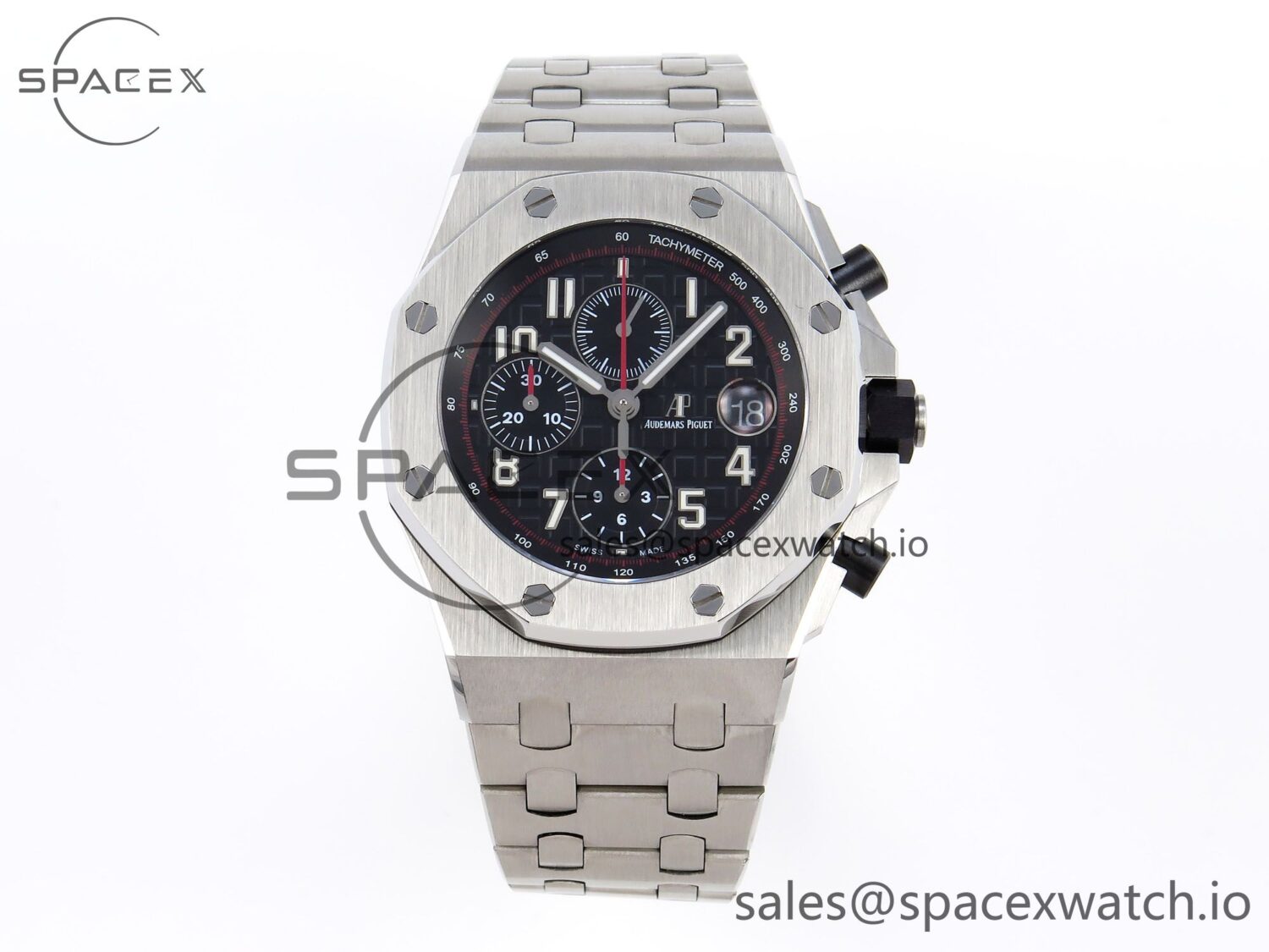AUDEMARS PIGUET ROYAL OAK OFFSHORE 42MM SS APF reference-accurate BLACK DIAL ON SS BRACELET A3126 — custom-built watch