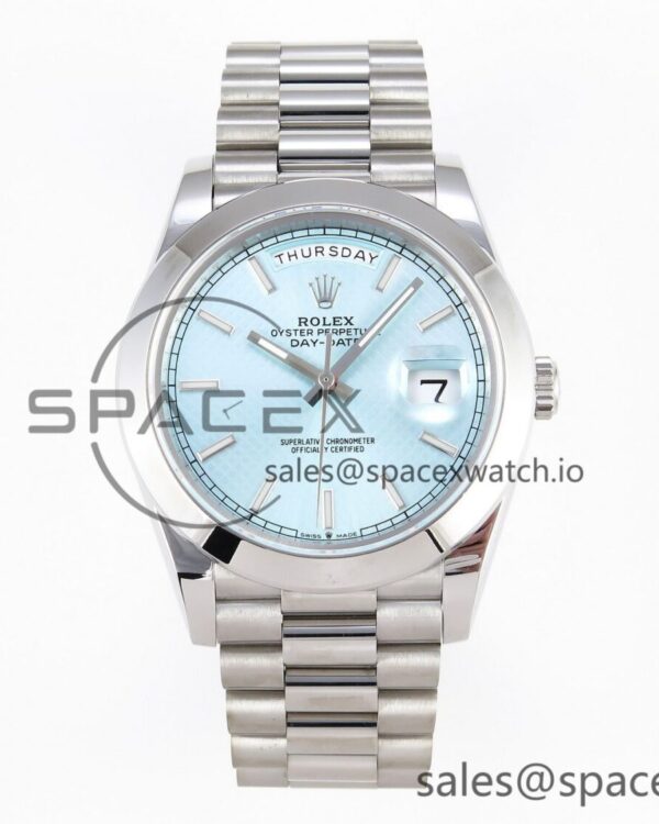 Rolex RDD0266B – DayDate 40mm Smt Pres SS/SS I-Blue/Dia BPF A2836 — custom-built watch
