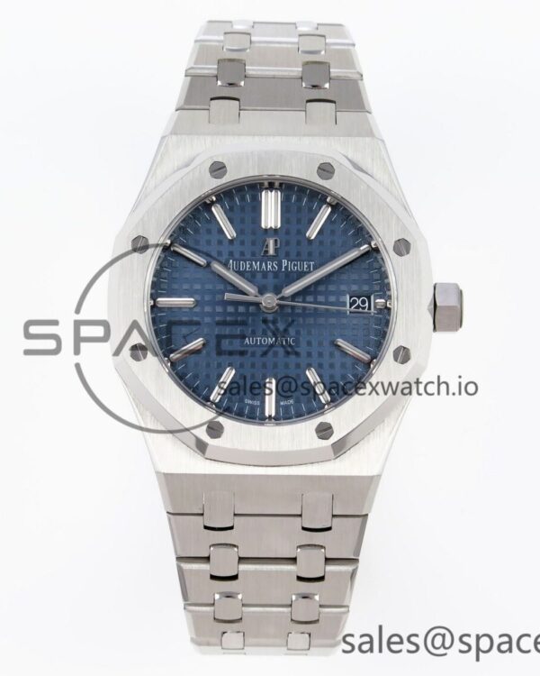 Audermars Piguet Royal Oak 37mm 15450 SS APSF reference-accurate Blue Textured Dial on SS Bracelet SA3120 hand-finished build — custom-built watch