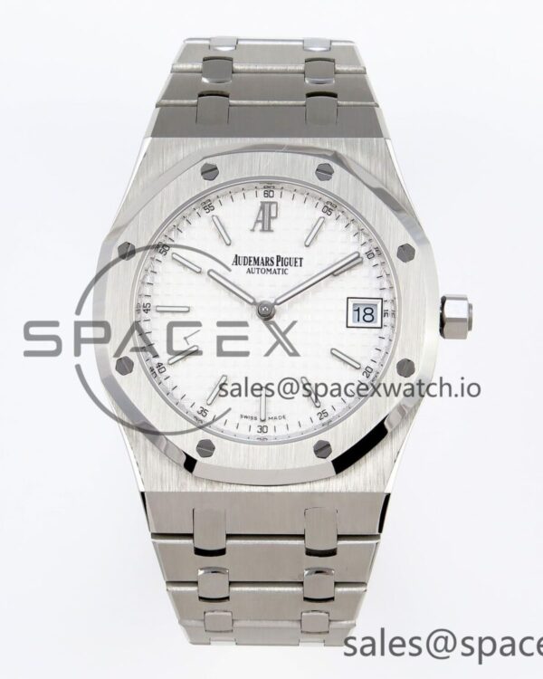 Audermars Piguet Royal Oak 39mm 15202 SS IPF reference-accurate White Textured Dial on SS Bracelet A2121 — custom-built watch