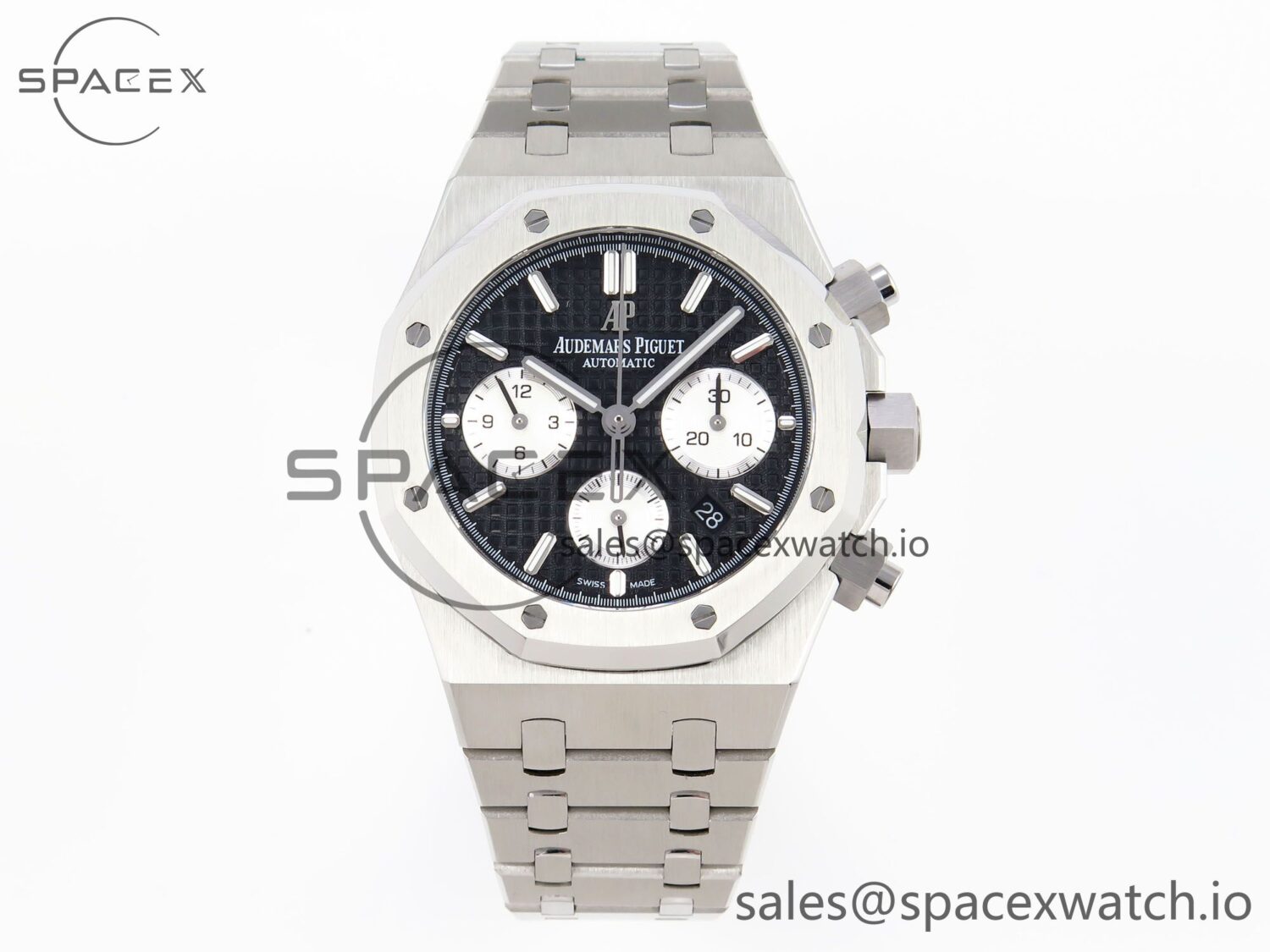 Audermars Piguet Royal Oak Chrono 26331 SS IPF reference-accurate Black/White Dial on SS Bracelet A7750 — custom-built watch